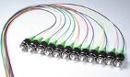 FC/APC fiber optic pigtail multi color 12 pack