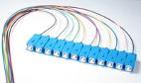 Multi-color SC singlemode 12 pack of Fiber Optic pigtails